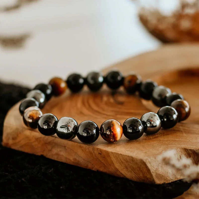 

8MM/10MM The Triple Protection Bracelet Hematite Tiger's Eye Natural Stones Bracelet