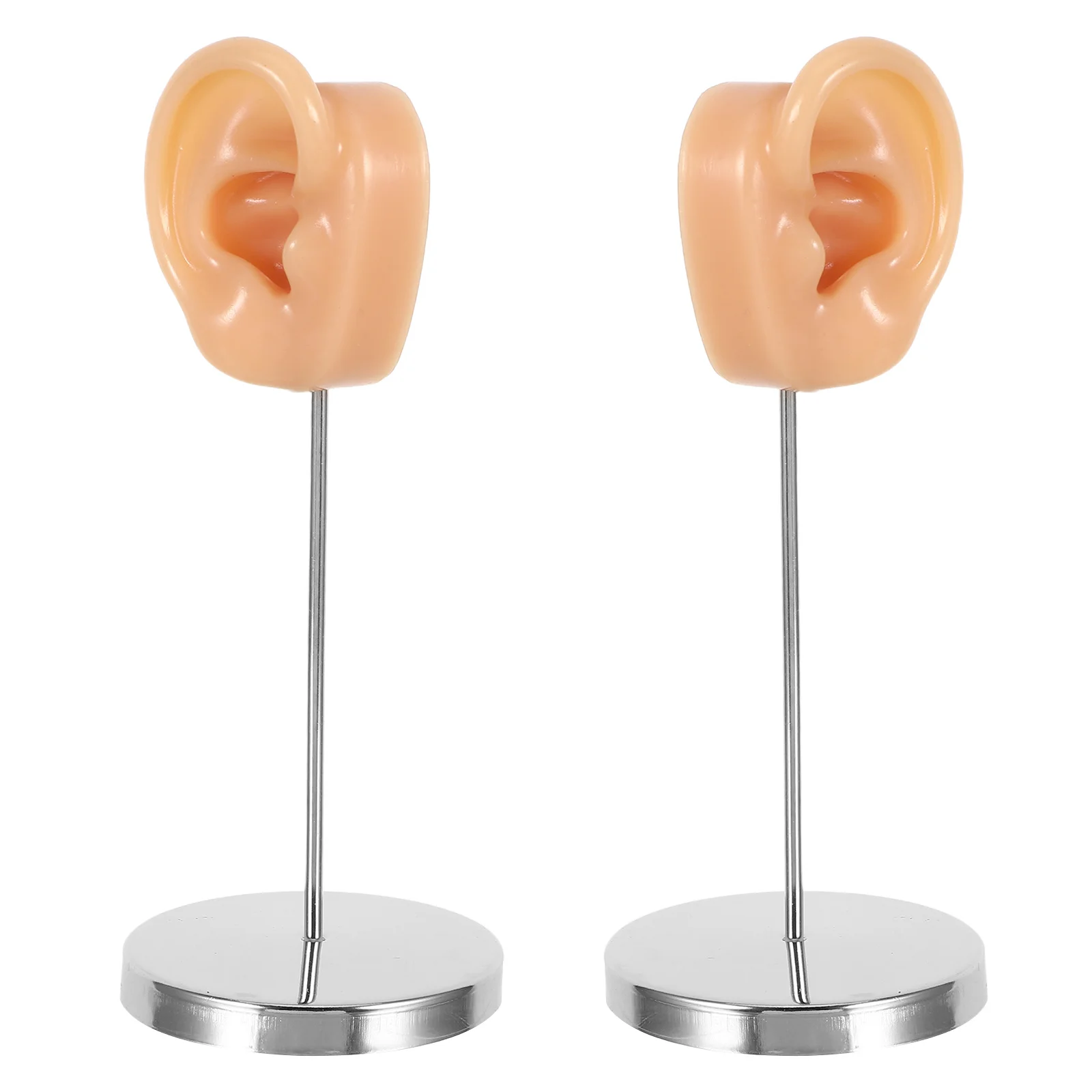 2 قطعة الأذن سيليكون عرض موقف الأذن على شكل مجوهرات المنظم قاعدة مستديرة حامل أقراط رف البائع عرض المجوهرات