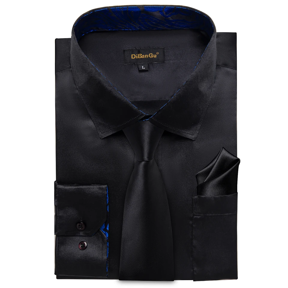 black satin dress shirt men 34 Black Satin Flex Two-Piece Suit â€“ Slim Fit Sport Coat and Matching  Pants main image 0