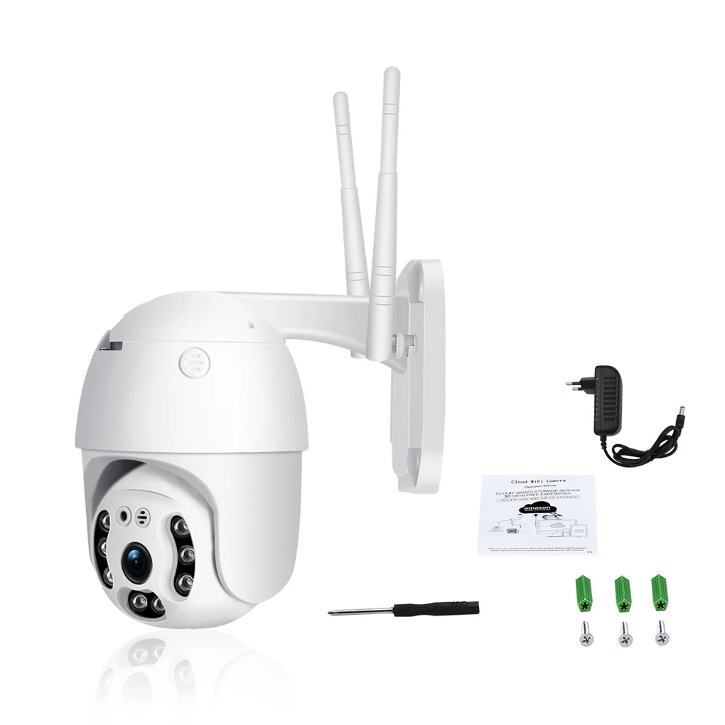 Security Camera WiFi Night View Human Detect 2304x1296P Camcorder 10/100M RJ45 Video Audio Surveillance Cam 3MP EU Plug