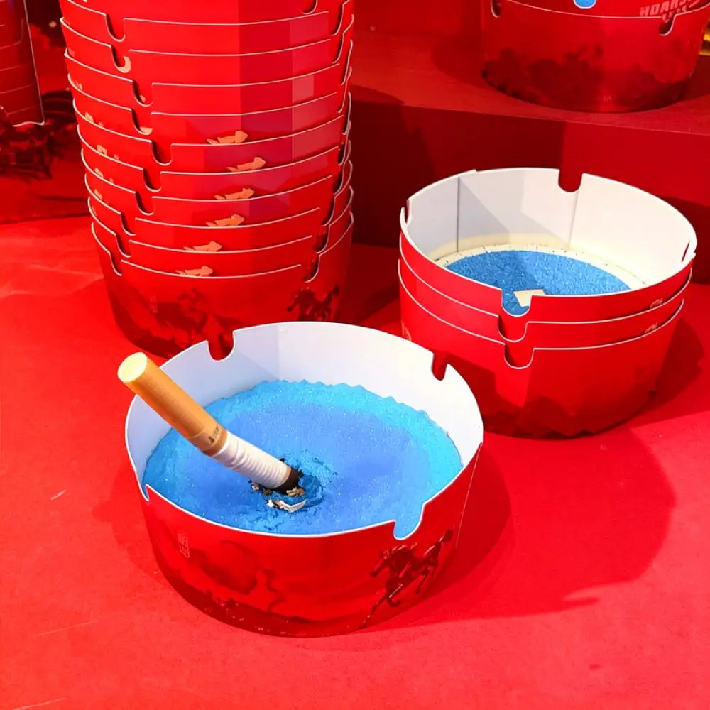 Portable Disposable Ashtray For Car Interior Office Home Desktop Clean Holder Built In Sand Quick Extinguish Tool
