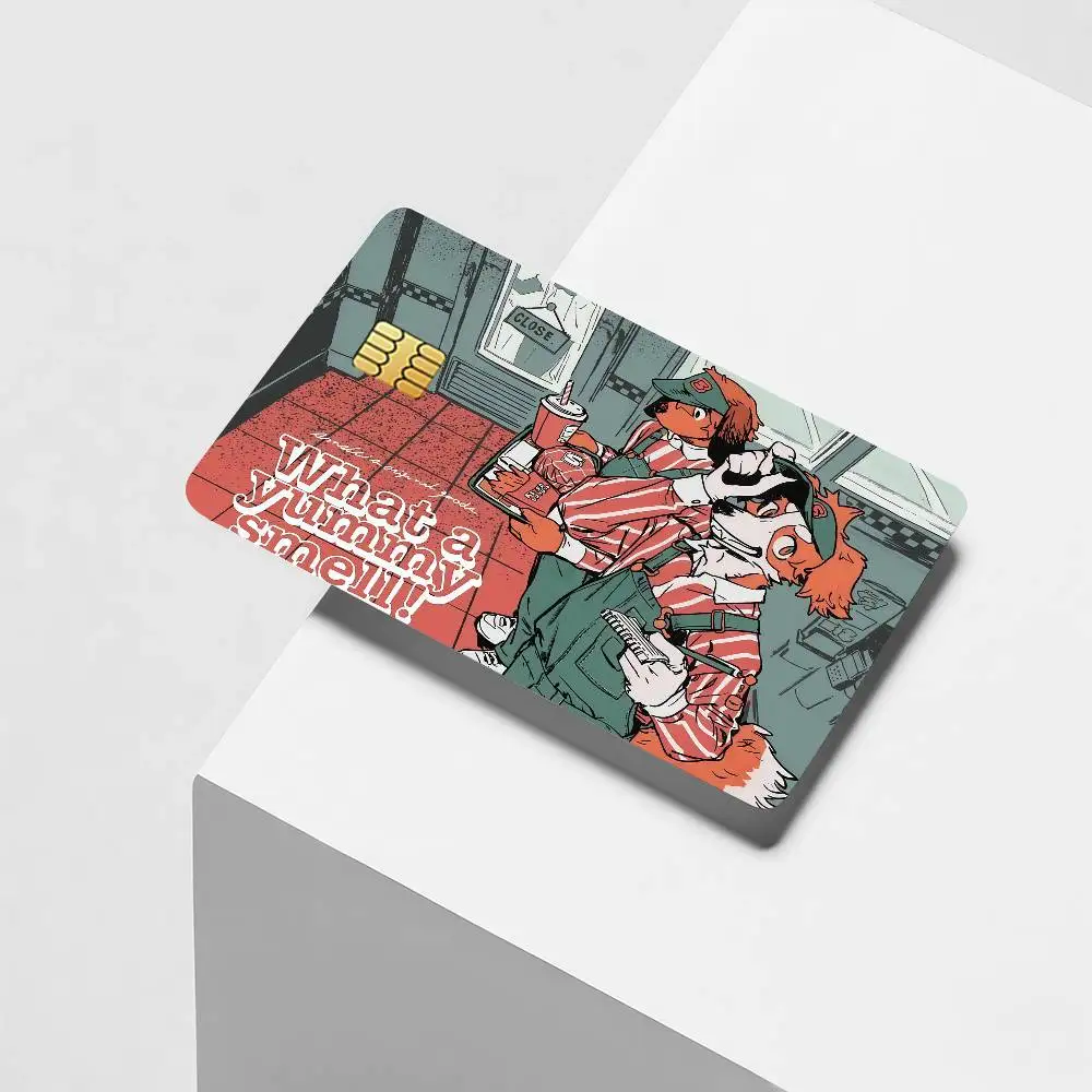 Cartoon S-SMELL N-Nagabe Furry Credit Card Decorative Card Stickers Suitable For Bank Cards Metro Transit Anti-scratch Gift 4PCS
