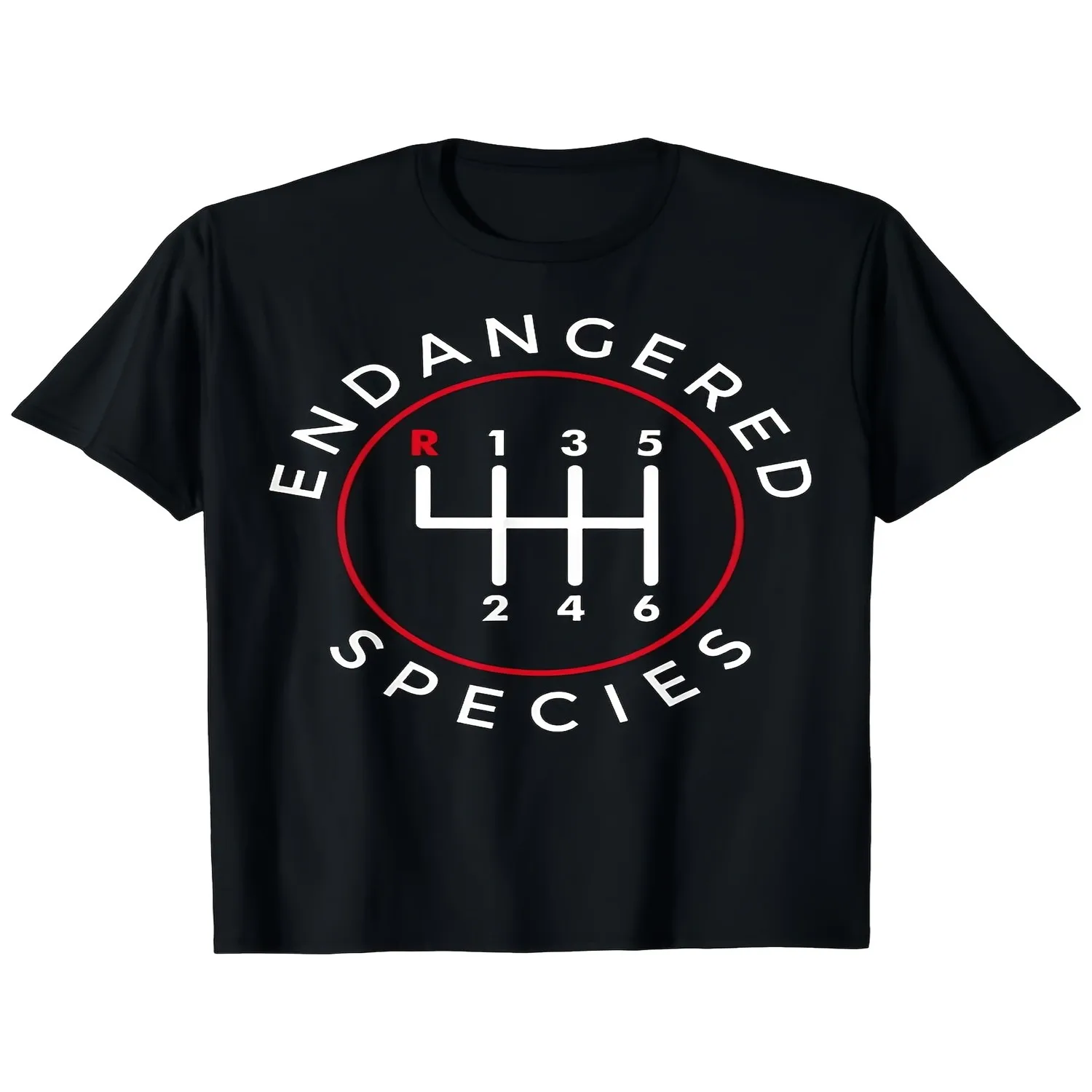 Black Small Unisex Crew Neck T-Shirt Featuring a 6-Speed Manual Gearbox Design for Endangered Species This Comfortable And Breathable Casual Tee Makes an Ideal Gift for Birthdays Or Everyday Wea Unisex tshirt, Graphic tshirt