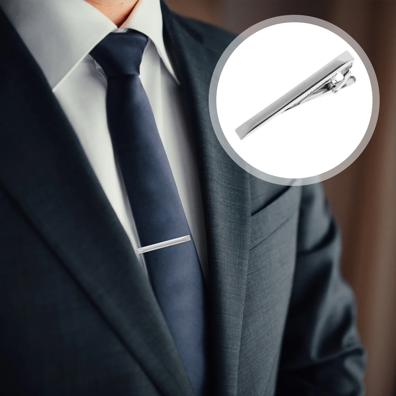 

Tie Clips Suit Accessories Men Holder Blouse Simple Firefighter Neck Copper for Man