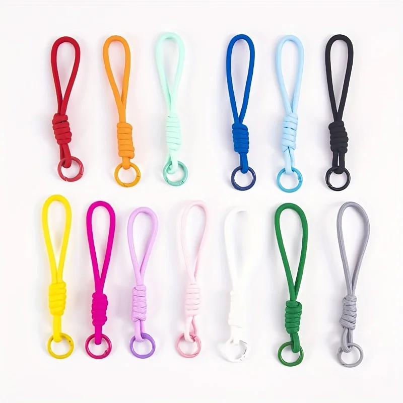 20/10 peças de Cordões Trançados Multicoloridos Feitos à Mão para Celular - Chaveiros Duráveis para Acessórios DIY de Celular, Decoração de Capas de Celular