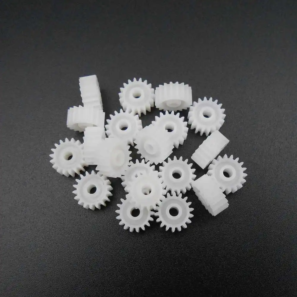 [50Pcs] 0.5M 182.5A Plastic Spur Gear 18 Teeth 2.45mm Tight Fit Bore For 2.5mm Shaft 9.7mm OD 4.5mm Height DIY Model Mechanical