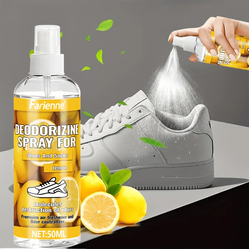 Farienne Lemon Shoe Deodorizer Spray 50ML Odor Neutralizer For Sneakers Boots Socks Foot Freshener