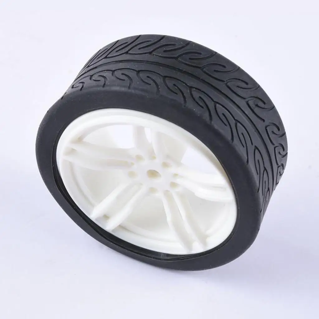 Toy Car Accessories TPE Wheel for Smart Robot TT Motor Model Building and RC DIY Projects