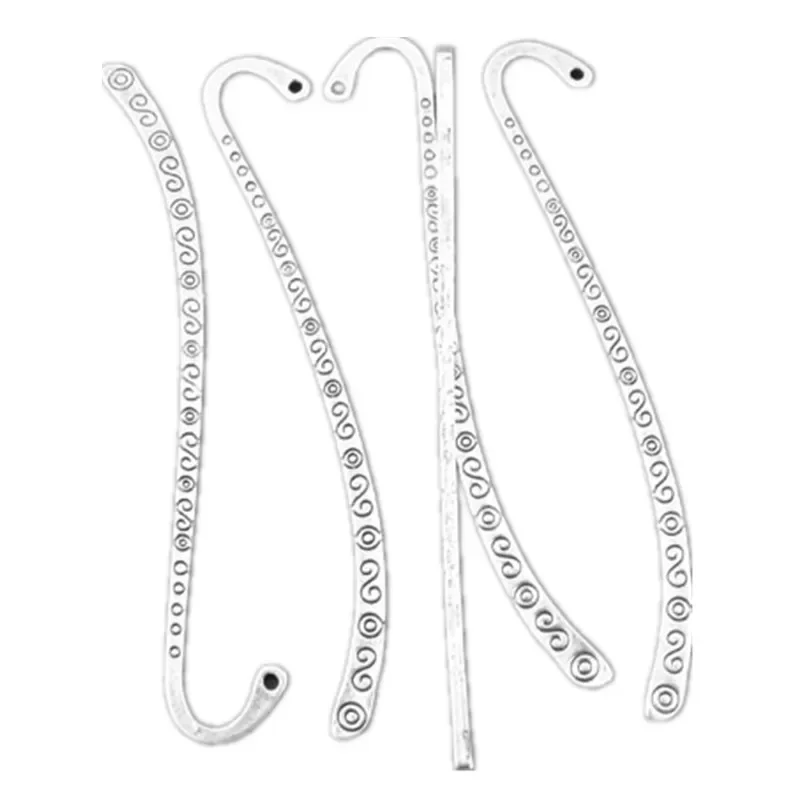 

30 шт., серебряные металлические закладки с резным узором в виде облака и петлей, ювелирные изделия, фурнитура «сделай сам», 85 мм