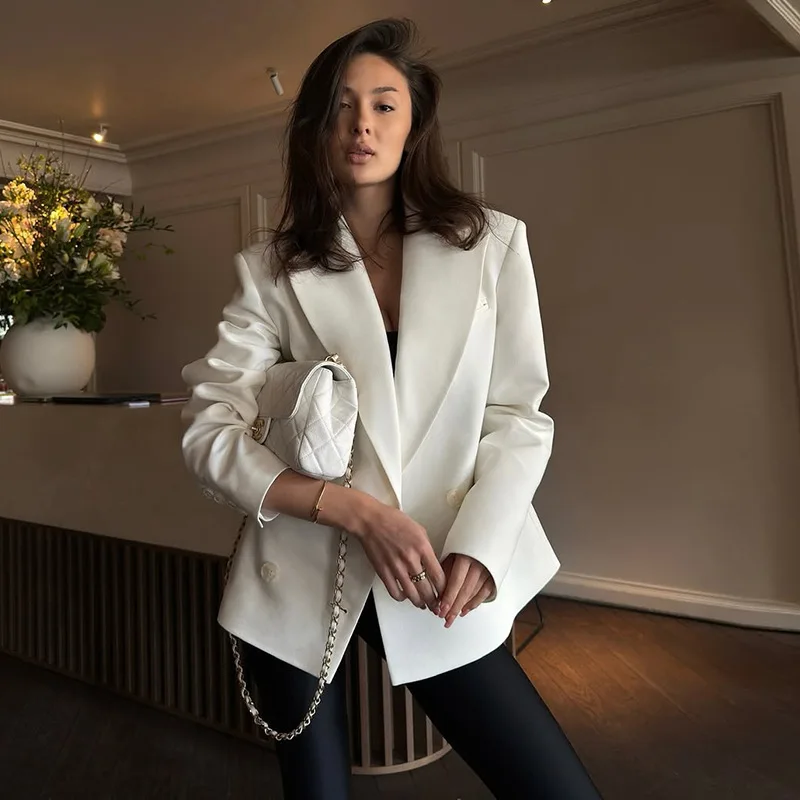 

Женская одежда, новинка осени 2025 года, сладкий и свежий костюм с воротником и длинными рукавами, двубортный маленький костюм, женская куртка, топ