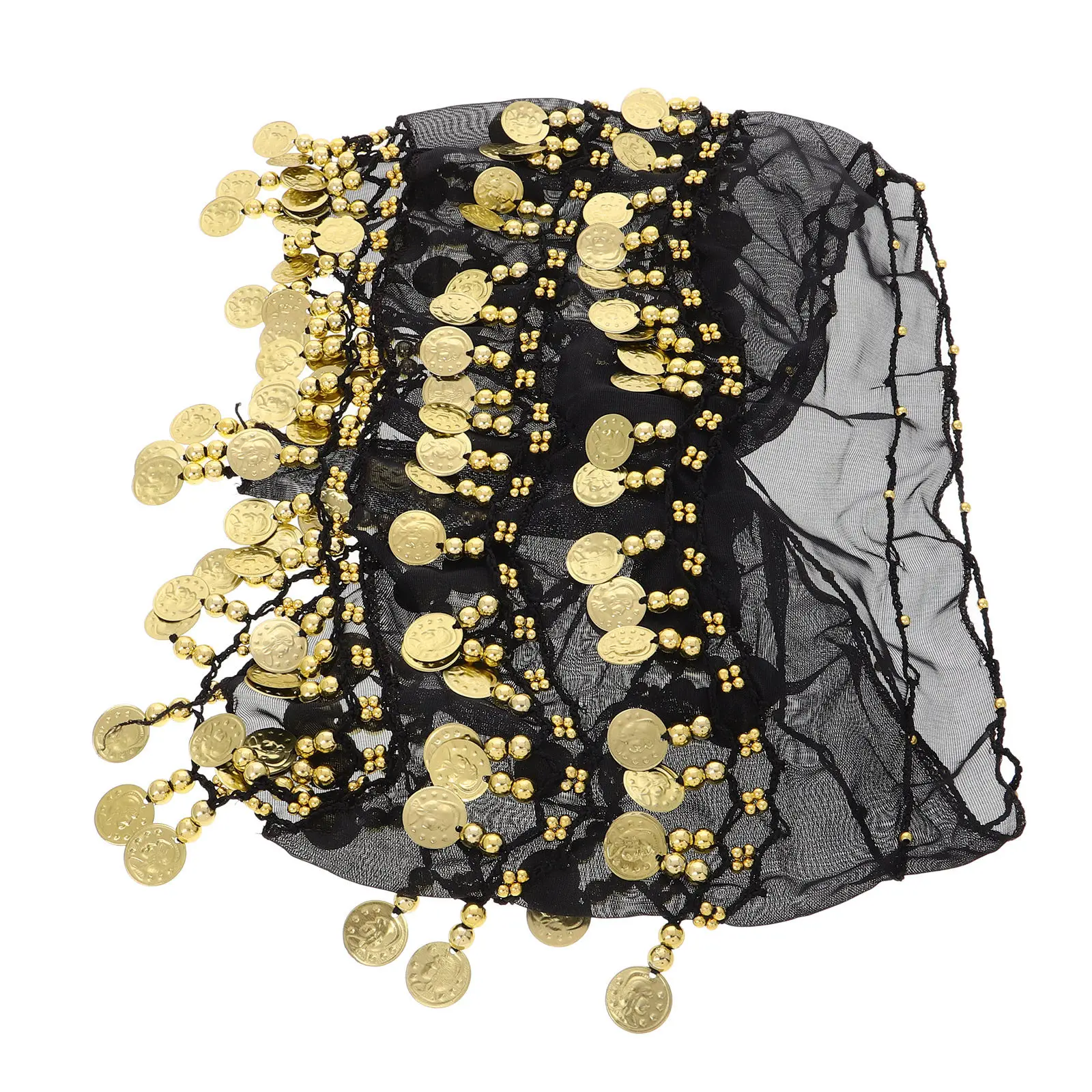 

Поясная цепочка для танца живота, шифоновая юбка с пайетками и монетами, регулируемый пояс-шарф для танцовщиц, аксессуары для танцевальных выступлений