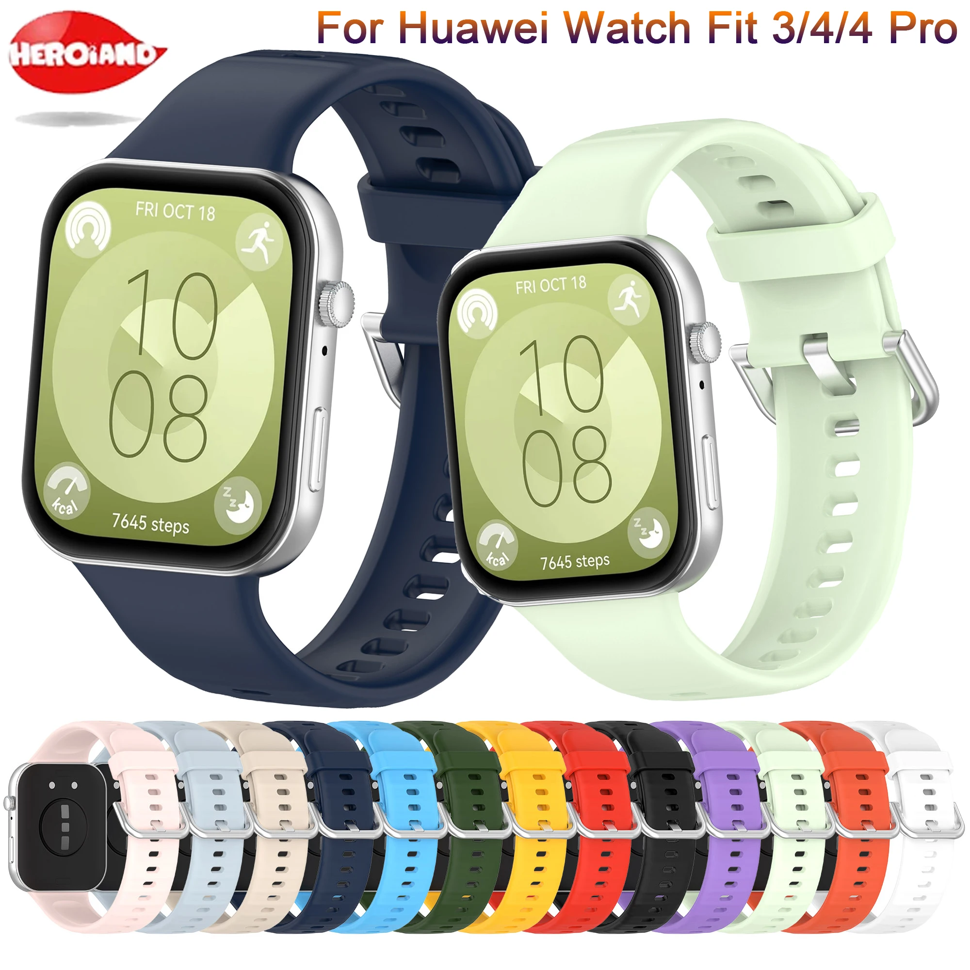 

Silicone For Huawei Watch Fit 3 4 Strap Smartwatch Accessories Replacement Sport Correa Bracelet Huawei Watch fit 4 pro band New