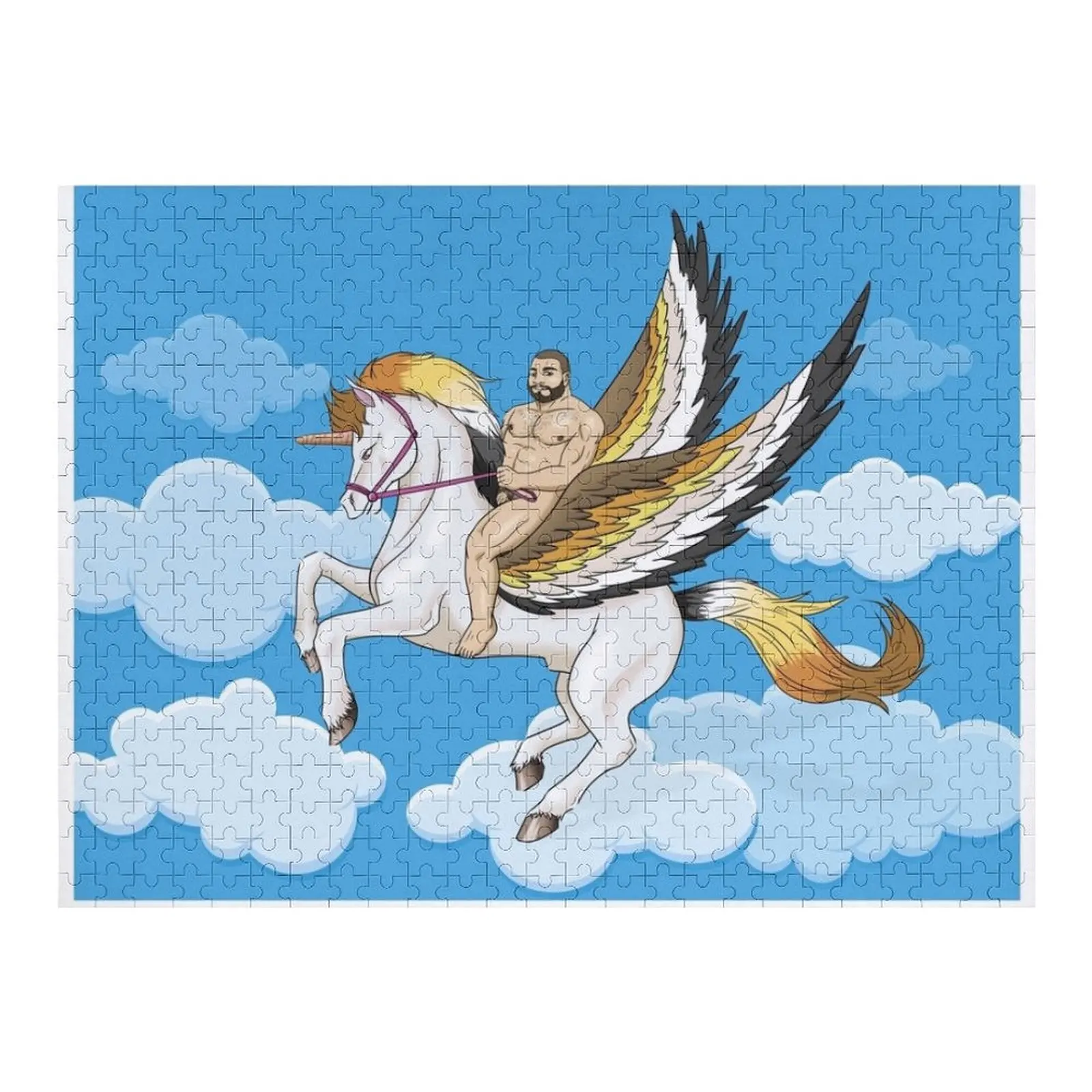 

Fly my Unicorn - Gay Bara Yaoi Design Jigsaw Puzzle Custom Gifts Personalized Toys Jigsaw Pieces Adults Puzzle