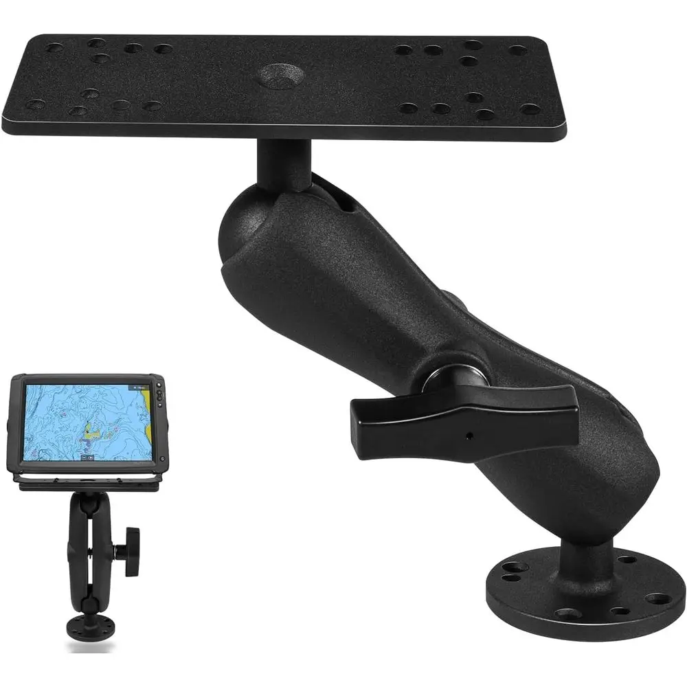 

Сверхмощное крепление для эхолота из алюминиевого сплава с шариком размером 1,5 дюйма/С, крепление для морской электроники со средним кронштейном для лодки, совместимое с