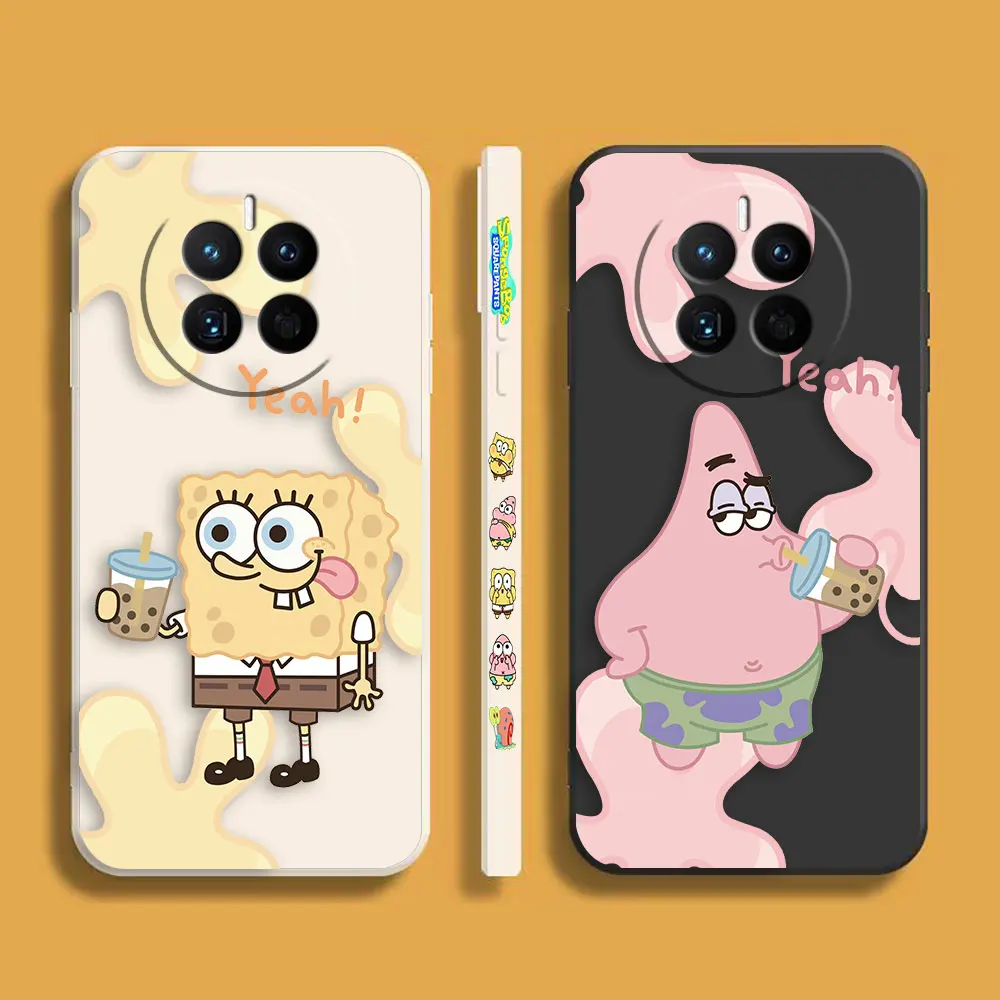 

Cartoon S-SpongeBob Patrick Star Phone Case For Huawei MATE 10 20 20X 30 40 50 P20 P30 P40 P50 P60 PRO PLUS Case Funda Shell