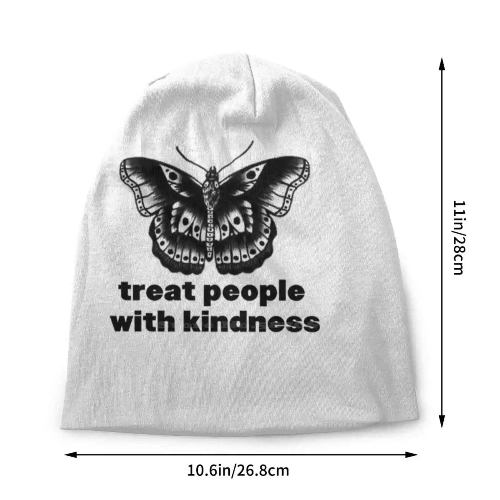 Tpwk Knitted Hat Warm Beanie Outdoor Caps Tpwk Treat People With Kindness Tattoo 1d Fine Line Hs