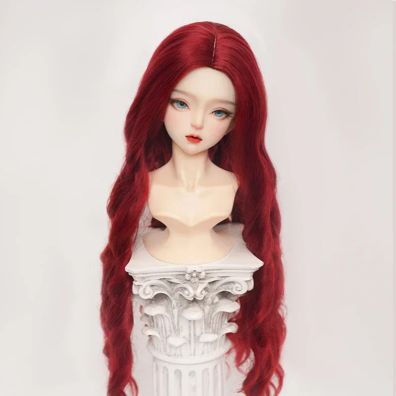 

(Customized) 1/3 1/4 1/6 Doll's Wig for 60/45/30cm Bjd Doll Soft Silk Wave Long Hair Girl Toy Dress Up Doll Accessories, No Doll
