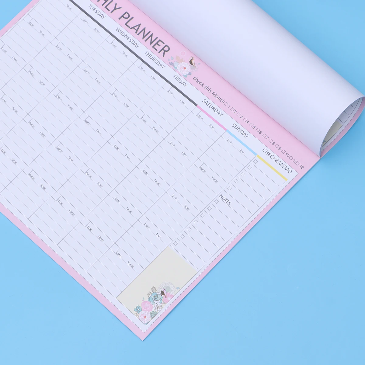 20 Sheets Monthly Schedule Agenda Notebook Magazine Calendar Paper Planner Dating