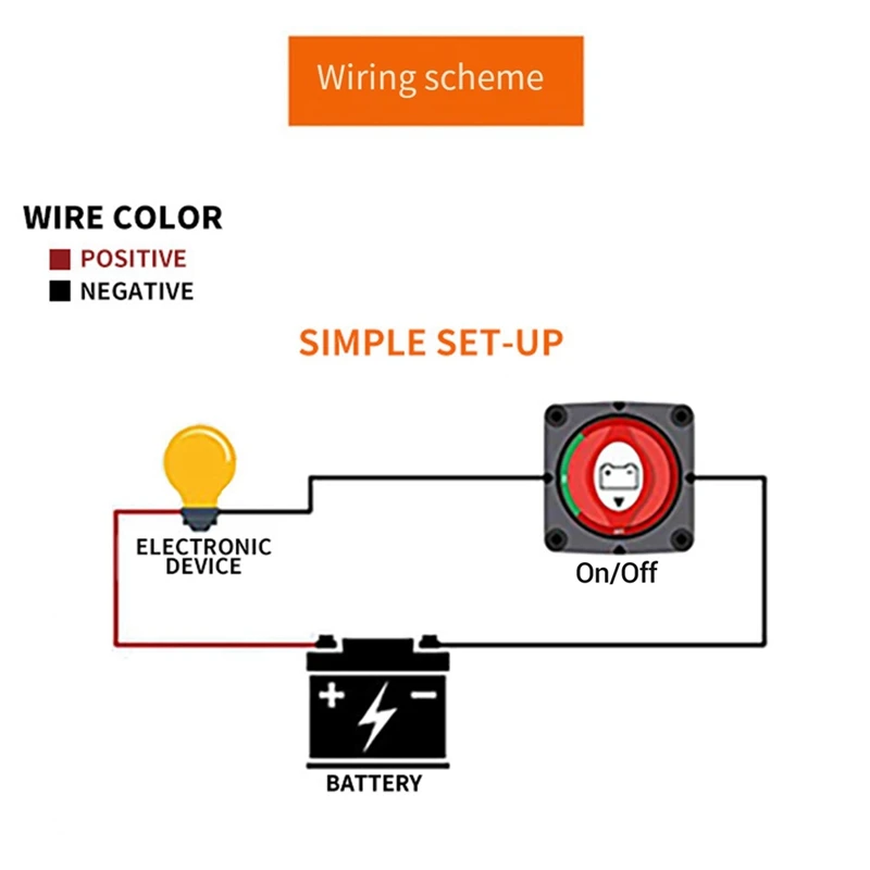 12-48V Current Anti-Leakage Switch Car Modification Battery Disconnect Switch Fit For Yachts Caravans