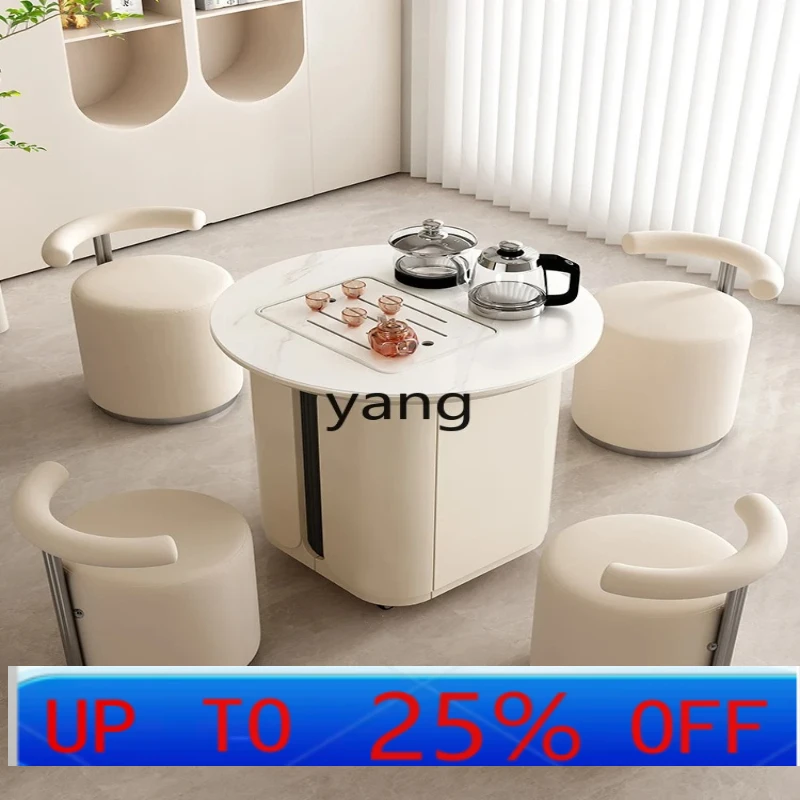 

LH Balcony Portable Small Tea Table Household Small Round Coffee Table