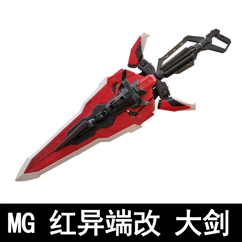 Assembled Model 1/100MG Astray Red Robot Changed Head Antenna Parts Red Dragon Horn Big Sword Warrior Diy Accessories Set