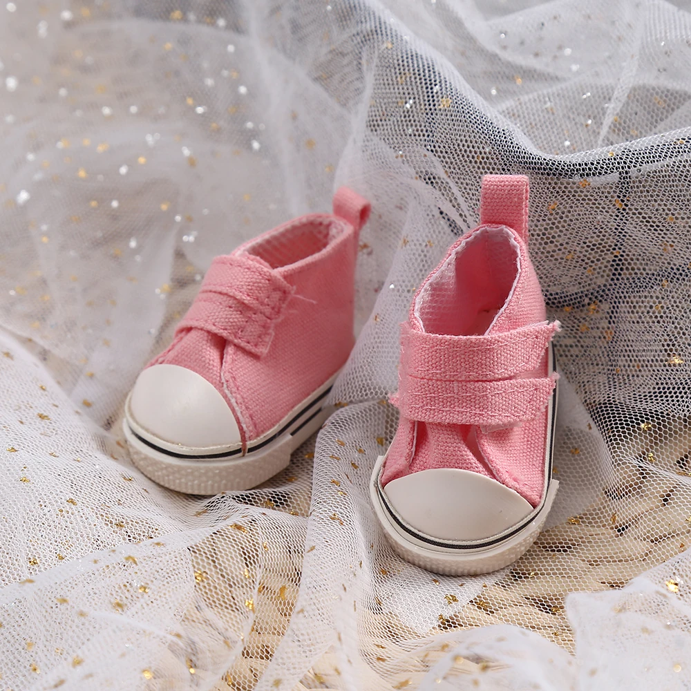 Reborn Doll Shoes 5CM Cute Leather & Canvas Shoes Dolls Accessories 35cm Real doll fashion Casual Miniature Shoes For Toys Gifts