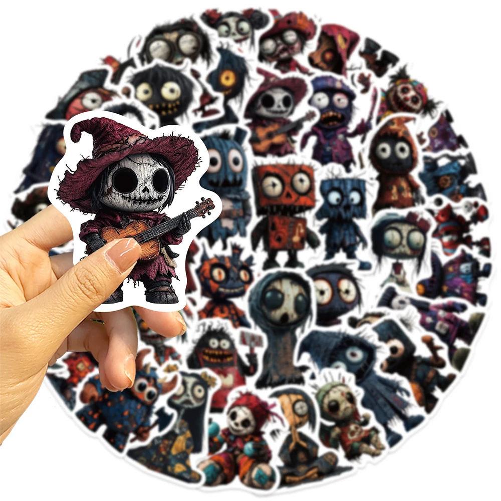 

10/30/50pcs Creative Horror Monsters Stickers Funny Cartoon Sticker for Kids Toy Suitcase Phone Scrapbook Bike Graffiti Decals
