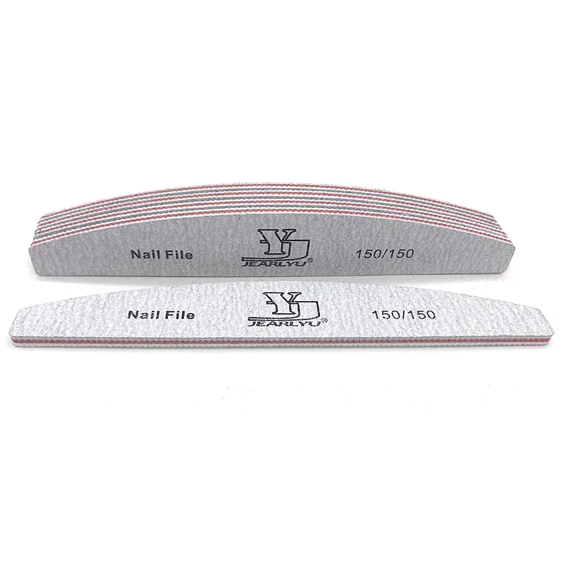 1pc Double Sided 80 100 150 180 240 Grit Nail File Moon Style Nail Polish File Set Limes Professional Nails Files Nails Tools