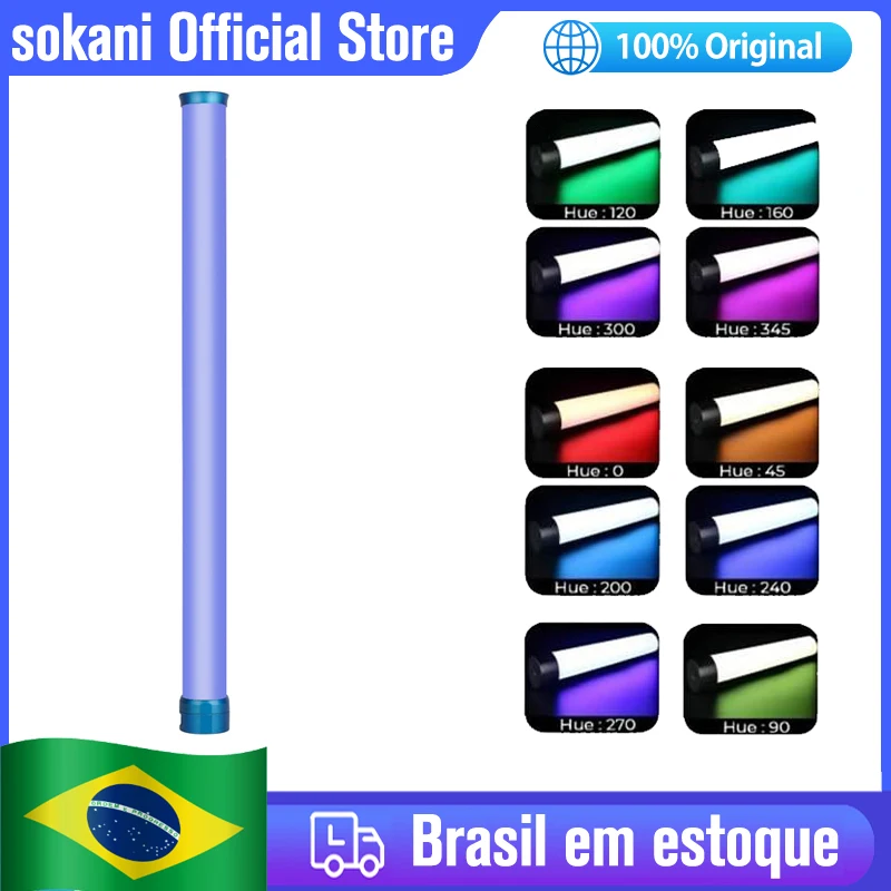 (Brazil Stock) Sokani X15 RGB LED Video Light Wand Stick Handheld Photography Light for YouTube Tiktok Vlog Studio Video Photos