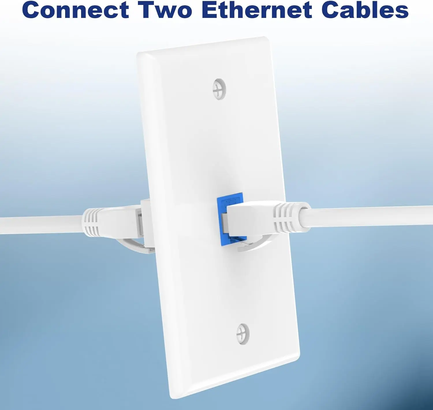 Natalink 1Pack Cat 6 Ethernet Wall Plate, Female-Female Removable Ethernet Wall Plate Compatible with Cat6/5/5e Ethernet Devices