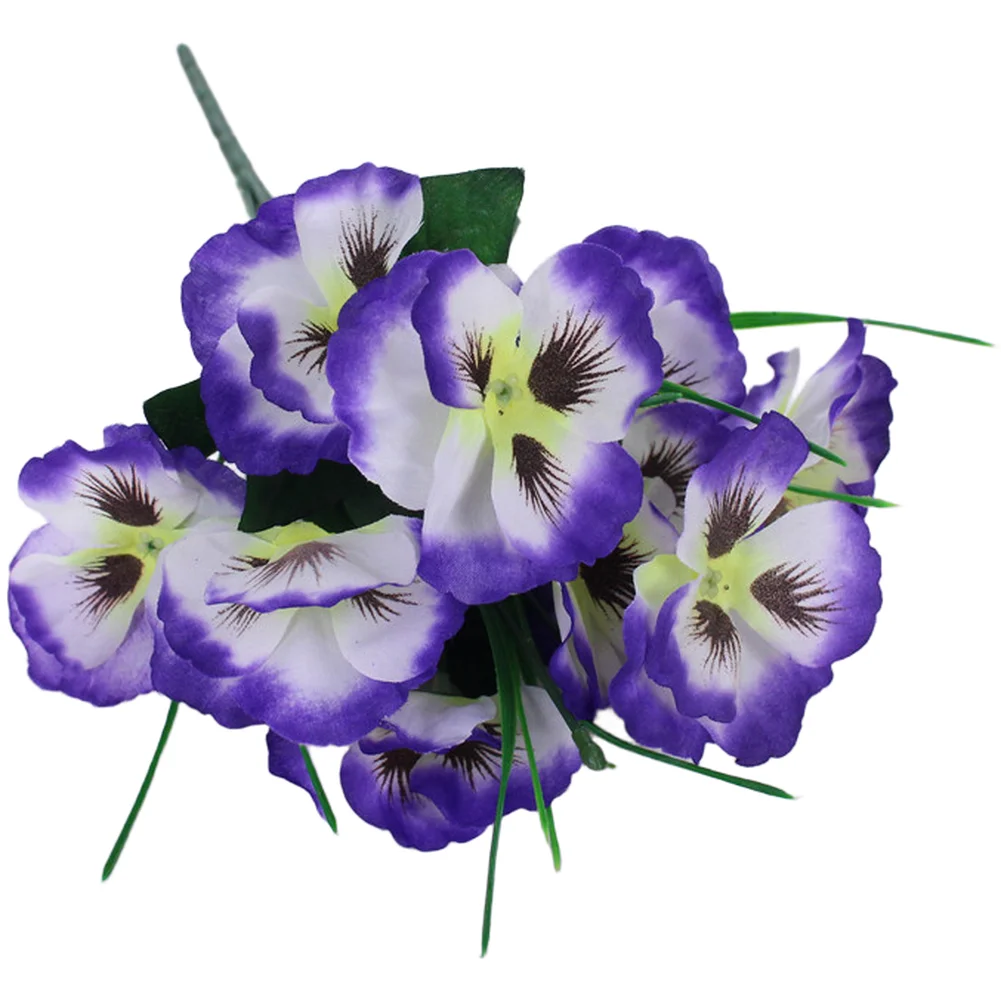 Artificial Flowers Bouquet Silk Pansy Fake Flowers For Home Decor Garden Party Wedding Decoration DIY Accessories