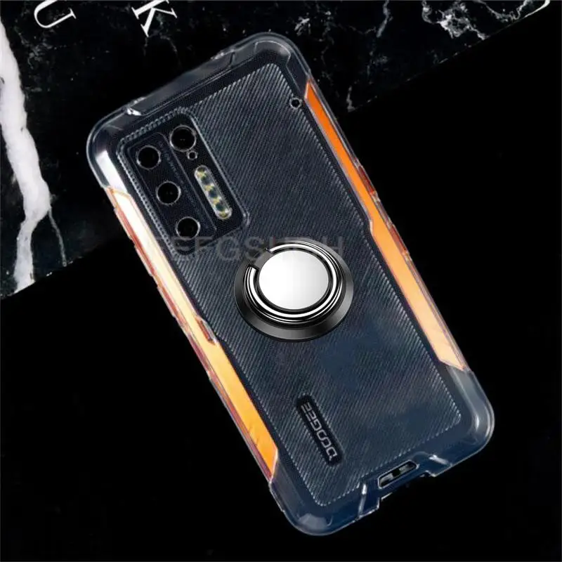 New Fashion Full Cover For Doogee S97 Pro Metal Ring Holder Magnetic TPU Back Phone Case For Doogee S97PRO