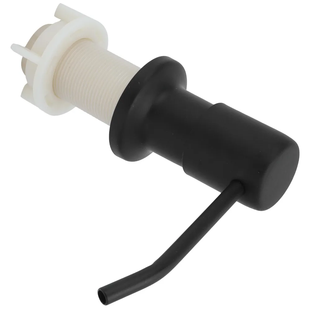 Stainless Steel Soap Dispenser Pump 3.94ft Extension Tube Matte Black Sink Soap Dispenser Built In Pump Head