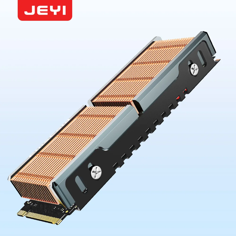 JEYI M.2 2280 SSD hoogwaardige koellichaam, koperen vinnen met aluminium frame passieve koellichamen - 50 stuks vinnen koud - 401 W/mk