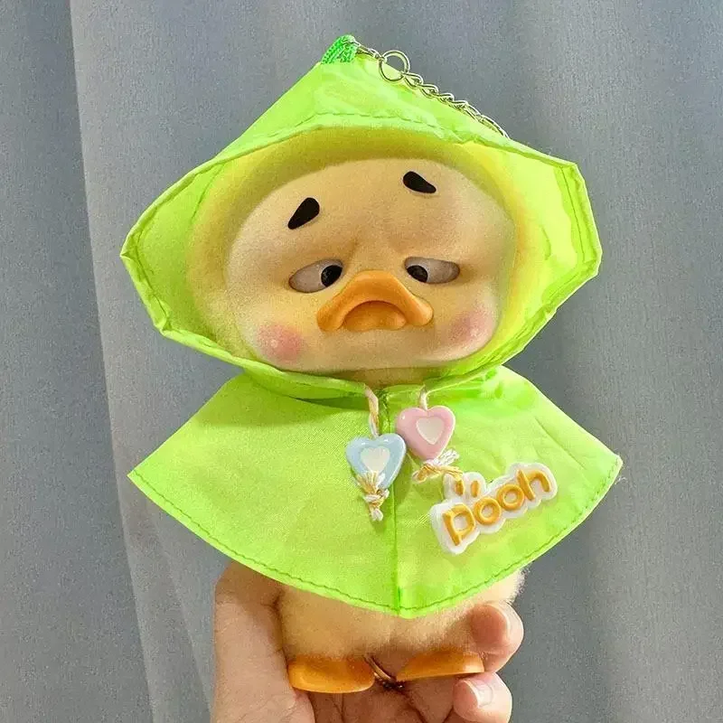 Chubasquero para muñeca, impermeable de algodón para muñeca, vestido con cordón ajustable, muñecos de peluche, ropa impermeable de tela, regalo para accesorios para muñecas de 15cm