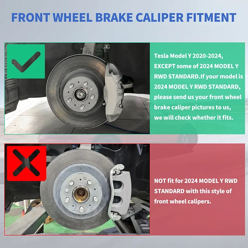 Applicable To 24 Tesla Model3 Brake Caliper Covers Modified Special Aluminum Wheel Hub Caliper Covers Wheel Spacers