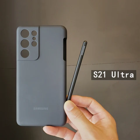 Samsung Galaxy S21 Ultra Phone S Pen Stylus Силиконовый чехол Soft-Touch Задняя защитная крышка Встроенный слот для стилуса для S21Ultra