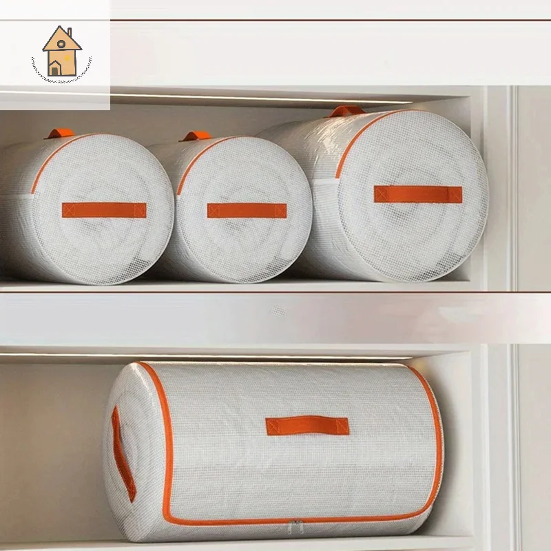

1pc PVC Waterproof Roll-Shaped Quilt Storage Bag Large Capacity Wardrobe Organizer Quilt Clothing Storage Bags Compression Bag