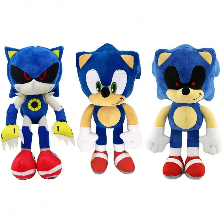 Peluche de Alta Calidad de 30 cm de la Serie Clásica Sonic de Bandai, Muñeco de Peluche del Anime, Perfecto para Cumpleaños Infantiles