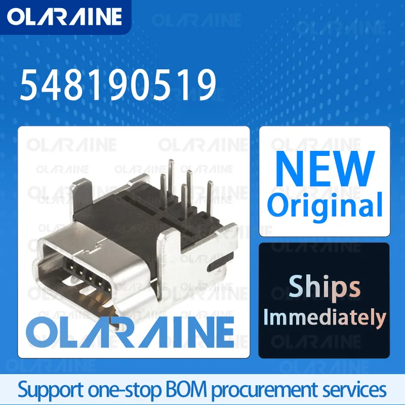 

20/50/100Pcs 548190519 100% brand new and original IC chip USB connector 5 Contact Current 1 A Voltage 30 V