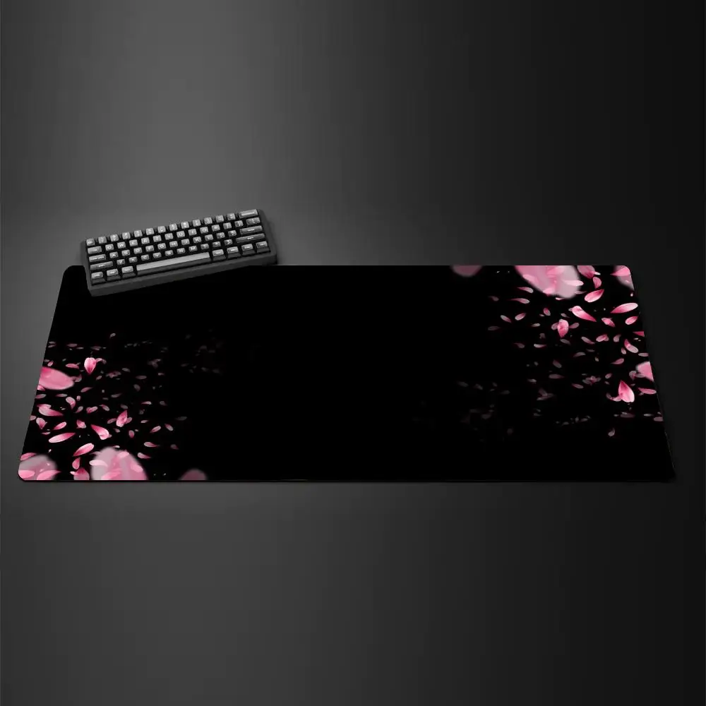 

Flowers Mouse Pad large mousemat computer gamer office stitched edge keyboard desk mat washable non-slip Long Desk Pads