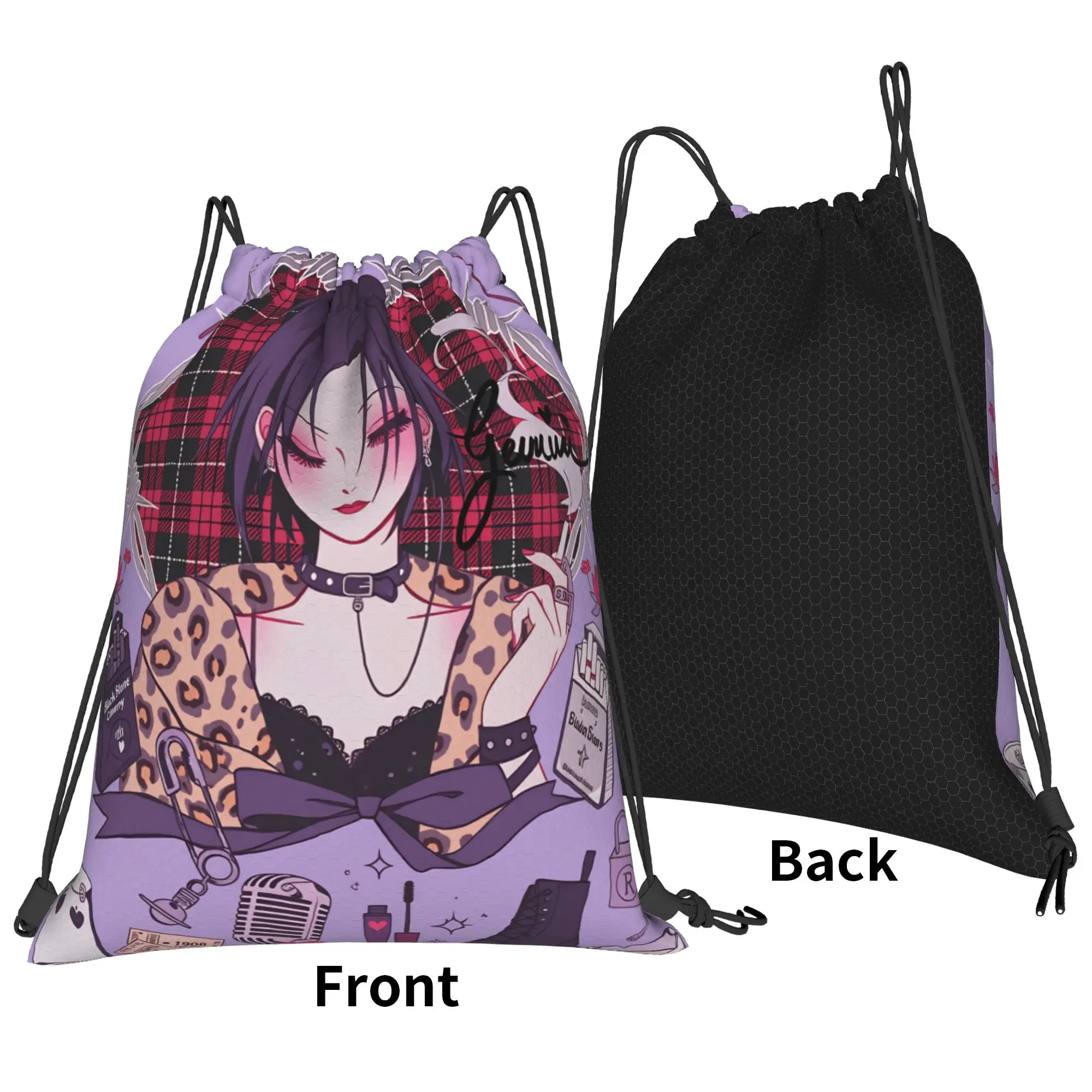 Nana Osaki Comics Drawstring Bag  Foldable Retro Backpacks Sports Yoga Sackpack String Bags For Couple