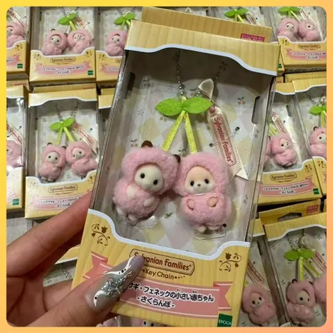 Sylvanian Families Blind Keychain Aceessories Figures Original Animal Hanging Decoration Dollhouse Furniture Toys Girl Ternuries
