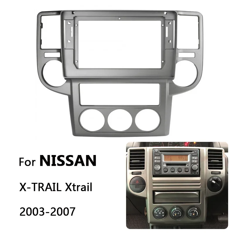 Car Radio Head Unit Frame Kit For NISSAN X-Trail 2004 2005 2006 2007 Auto Stereo Dash Panel Fascia Mount Trim Bezel