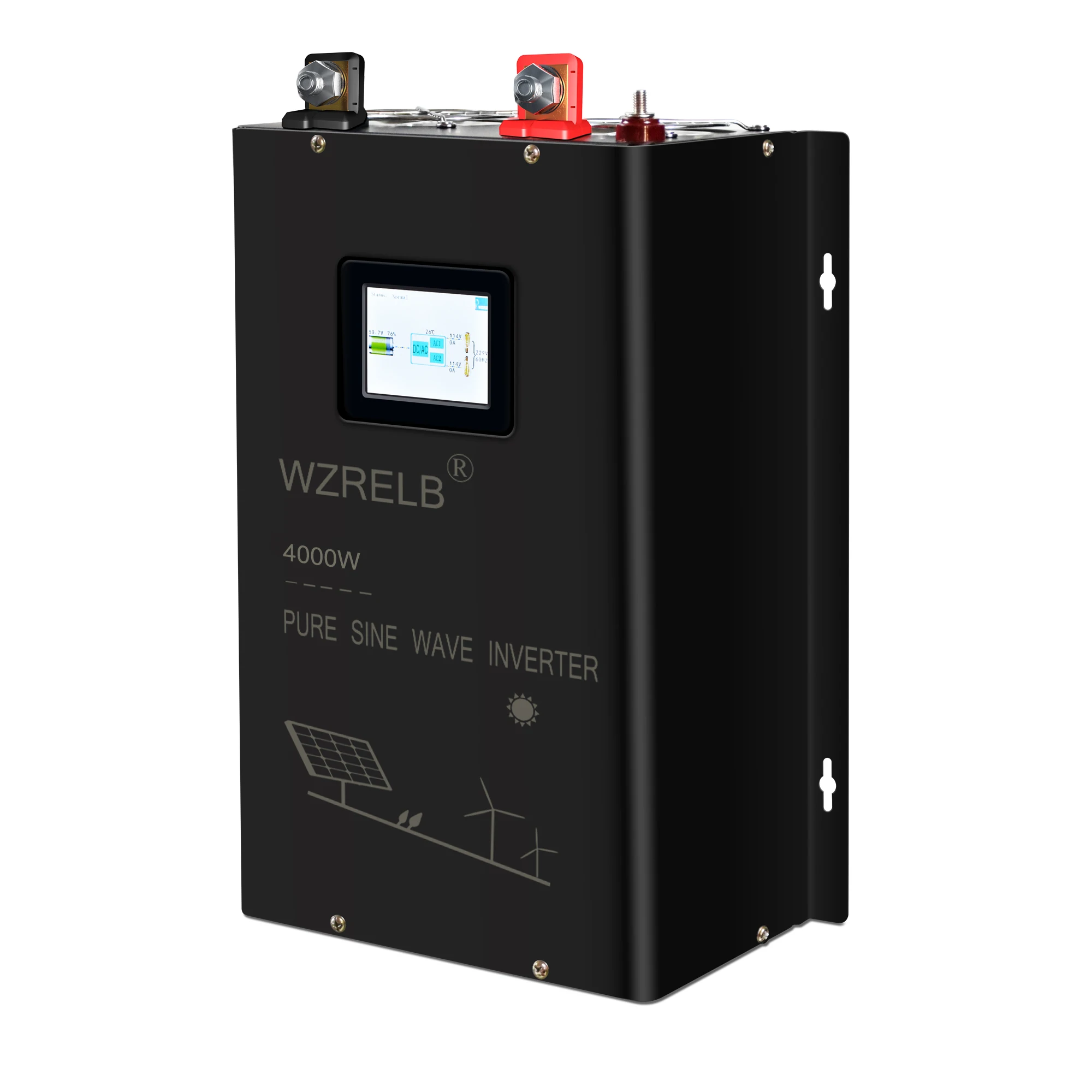 Dividir a Fase Pura Onda Senoidal Inversor Gerador de Bateria de Energia Solar 4000w 24v 36v 48v 72v 96v dc para 110 v 220v120 v 240v Conversor ca