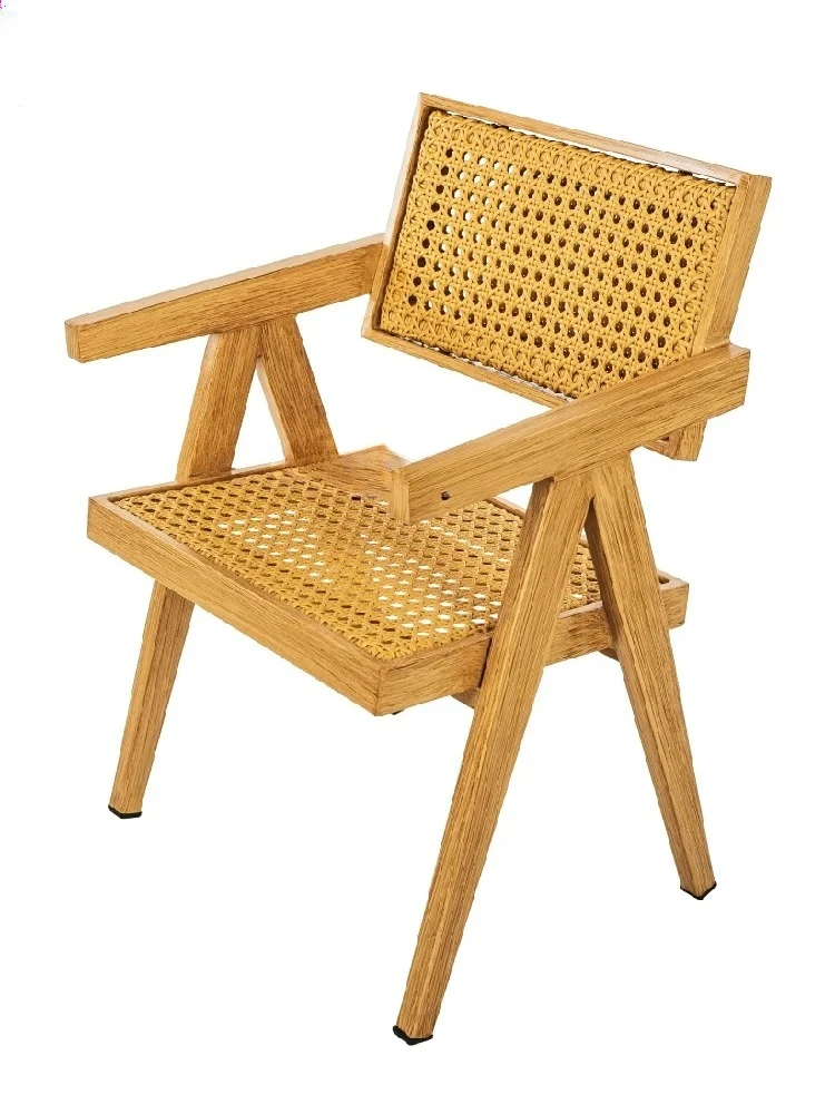 Chinese Courtyard Outdoor Aluminum Alloy Backrest Rattan Chair Chandigar Chair Outdoor