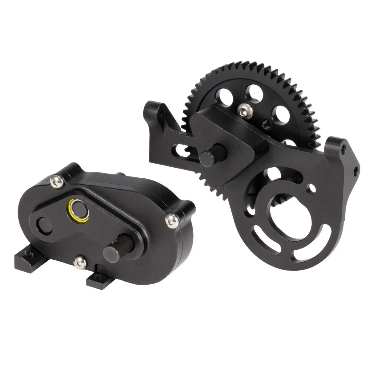 RC Crawler Gearbox V2 with Metal Gear for SCX10 Capra Trail Rig Chassis Mounting Bracket