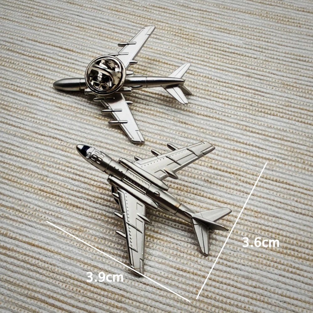 【Tin Box】Dreaming of The Blue Sky 3D H-6 Model Badge Drone Attack Brooch Air Show Aircraft Figurines Pins Butterfly Buckle Badge - Image 4
