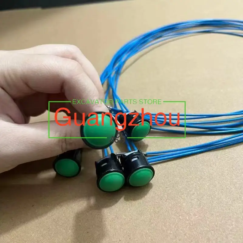 10PCS Excavator Joystick Push Button (green 2 Line) 635-8205 for 336Gc 330Gx