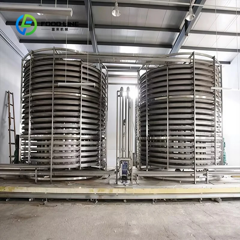 Customized Top-Selling Custom Industrial Spiral Blast Freezer 500kg/h High Output IQF Spiral for Frozen Snacks Pastries